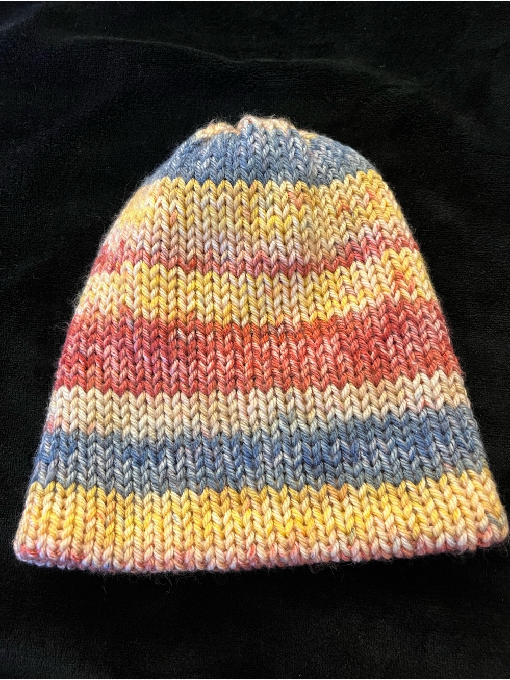 Handmade Striped Knit Beanie